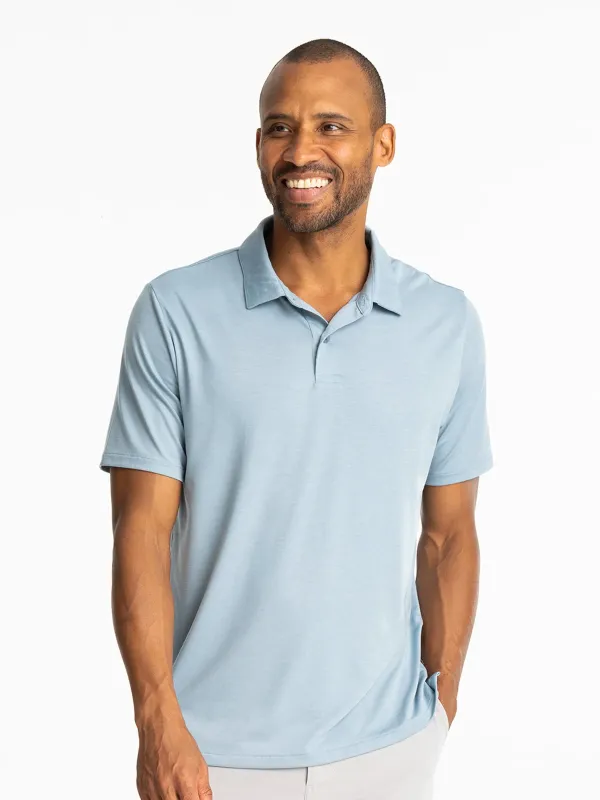 Men's Elevate Polo - Blue Fog sold by Free Fly Apparel