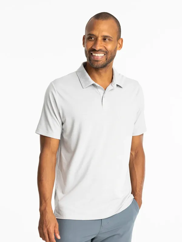 Men's Elevate Polo - Aspen Grey made by Free Fly Apparel
