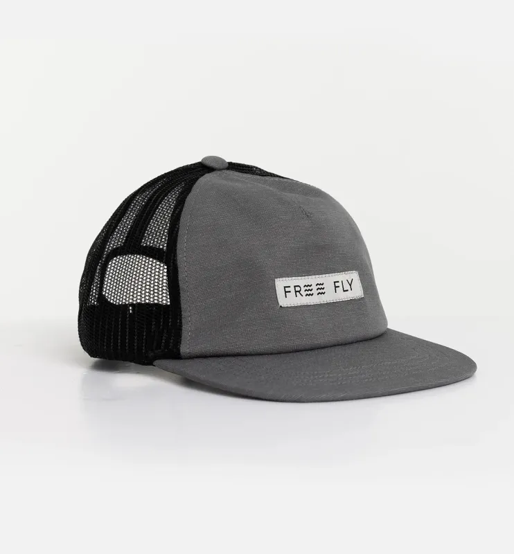 Reverb Packable Trucker Hat - Smoke sold by Free Fly Apparel