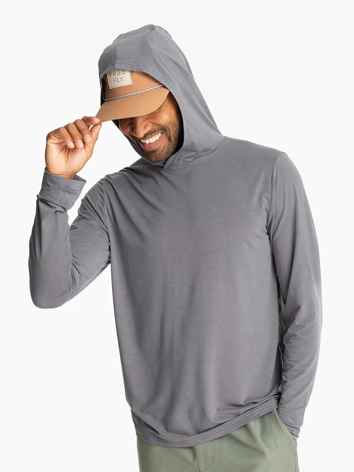 Men's Elevate Lightweight Hoodie - Smoke sold by Free Fly Apparel