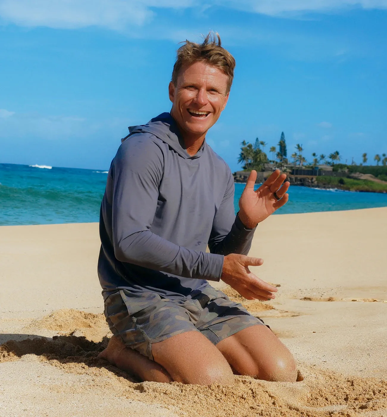 Men's Elevate Lightweight Hoodie - Smoke sold by Free Fly Apparel product image thumbnail 2