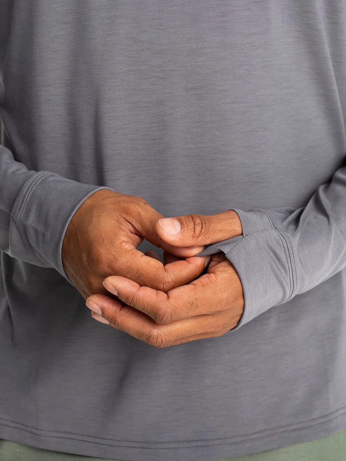 Men's Elevate Lightweight Hoodie - Smoke sold by Free Fly Apparel product image thumbnail 4