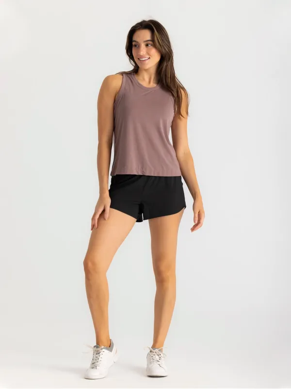 Women's Bamboo-Lined Active Breeze Short – 3" - Black sold by Free Fly Apparel