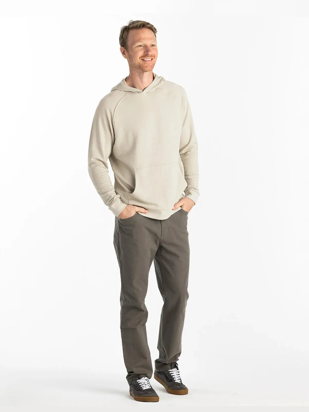 Men's Bamboo Lightweight Fleece Hoodie - Sandstone sold by Free Fly Apparel product image thumbnail 4