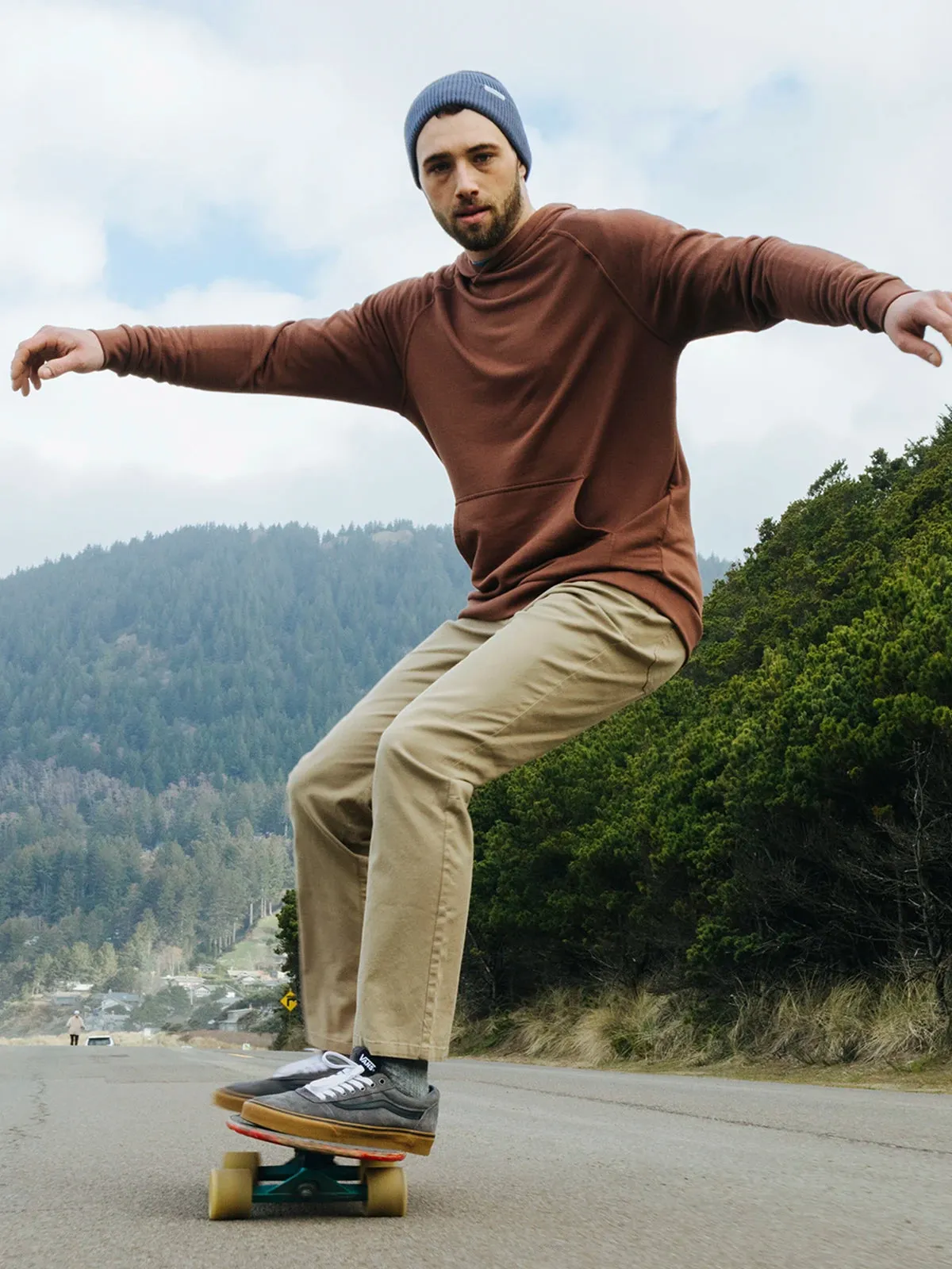Men's Bamboo Lightweight Fleece Hoodie - Sandstone sold by Free Fly Apparel product image thumbnail 2