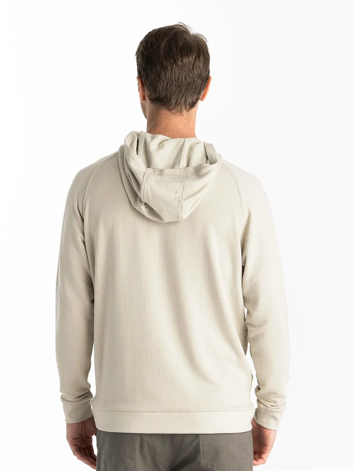 Men's Bamboo Lightweight Fleece Hoodie - Sandstone sold by Free Fly Apparel product image thumbnail 3