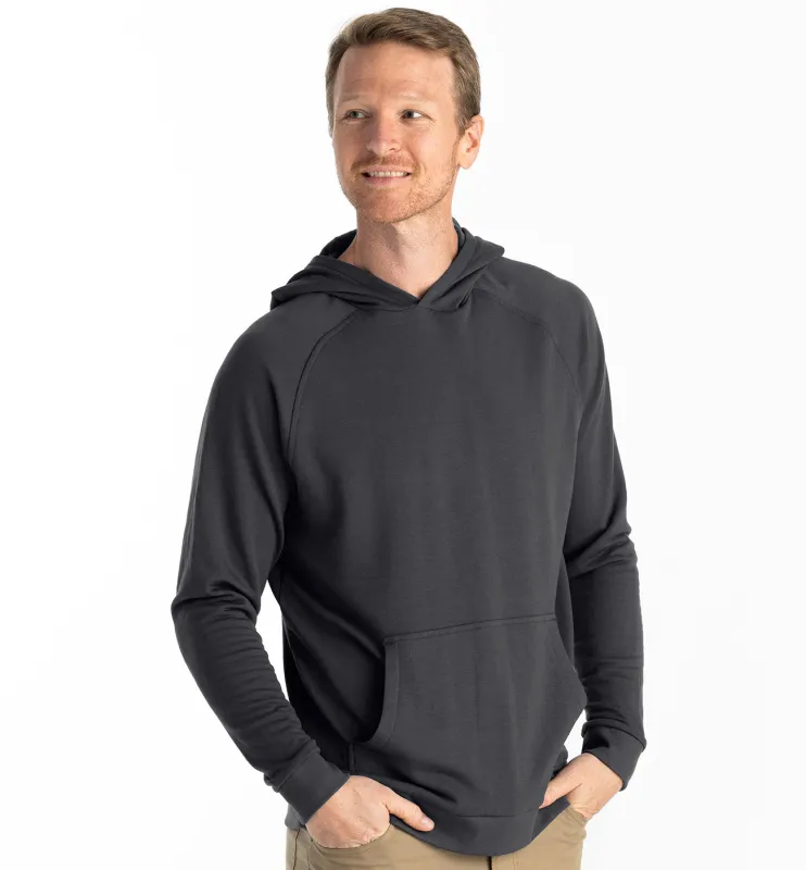 Men's Bamboo Lightweight Fleece Hoodie - Black Sand sold by Free Fly Apparel
