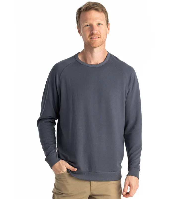 Men's Bamboo Lightweight Fleece Crew - Storm Cloud made by Free Fly Apparel