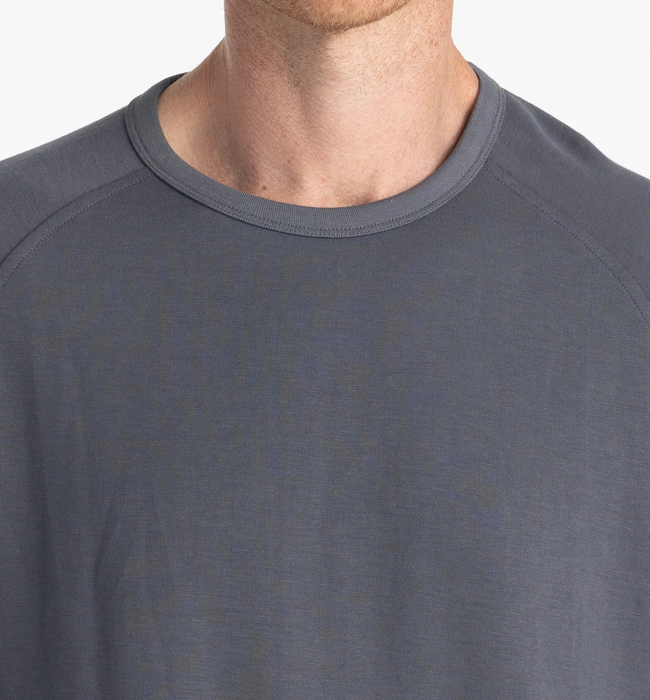 Men's Bamboo Lightweight Fleece Crew - Storm Cloud sold by Free Fly Apparel product image thumbnail 4