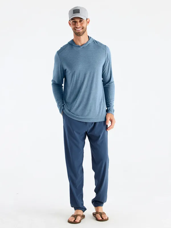 Men's Bamboo Shade Hoodie - Heather Slate Blue made by Free Fly Apparel