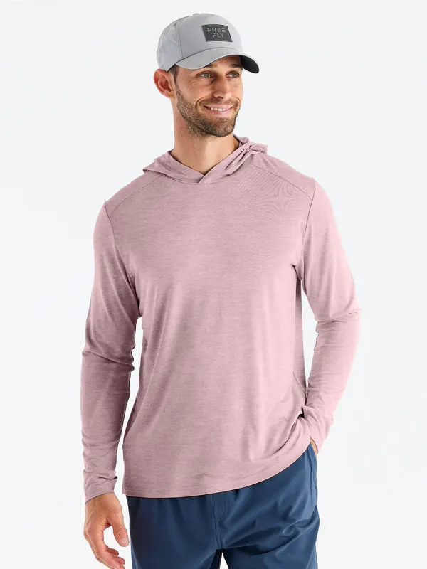 Men's Bamboo Shade Hoodie - Heather Adobe Red sold by Free Fly Apparel