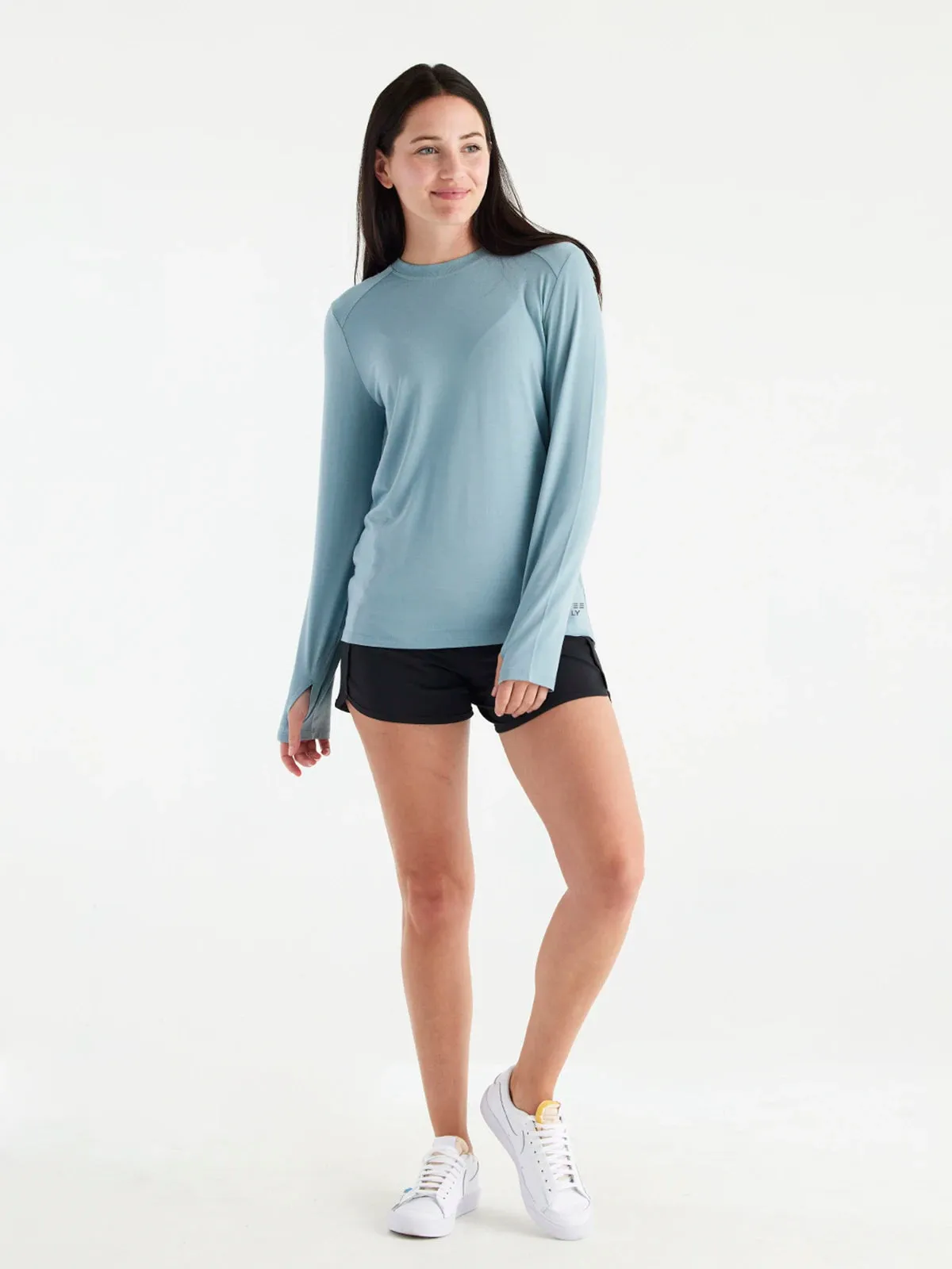 Women's Bamboo Shade Long Sleeve II - Ocean Mist sold by Free Fly Apparel product image thumbnail 4