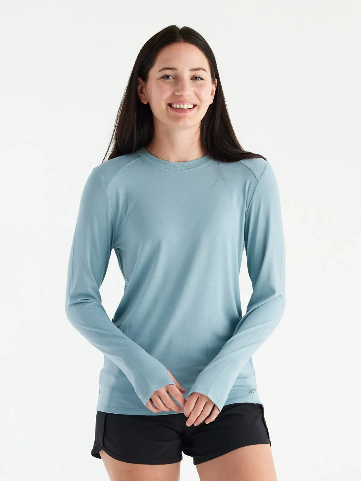 Women's Bamboo Shade Long Sleeve II - Ocean Mist sold by Free Fly Apparel