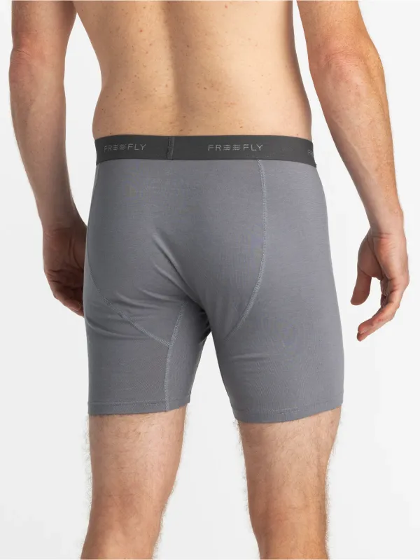 Men's Bamboo Motion Boxer Brief - Slate sold by Free Fly Apparel