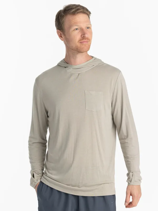 Men's Bamboo Lightweight Hoodie - Sandstone sold by Free Fly Apparel