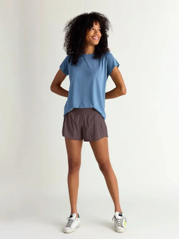 Women's Bamboo-Lined Breeze Short – 4" - Purple Peak sold by Free Fly Apparel