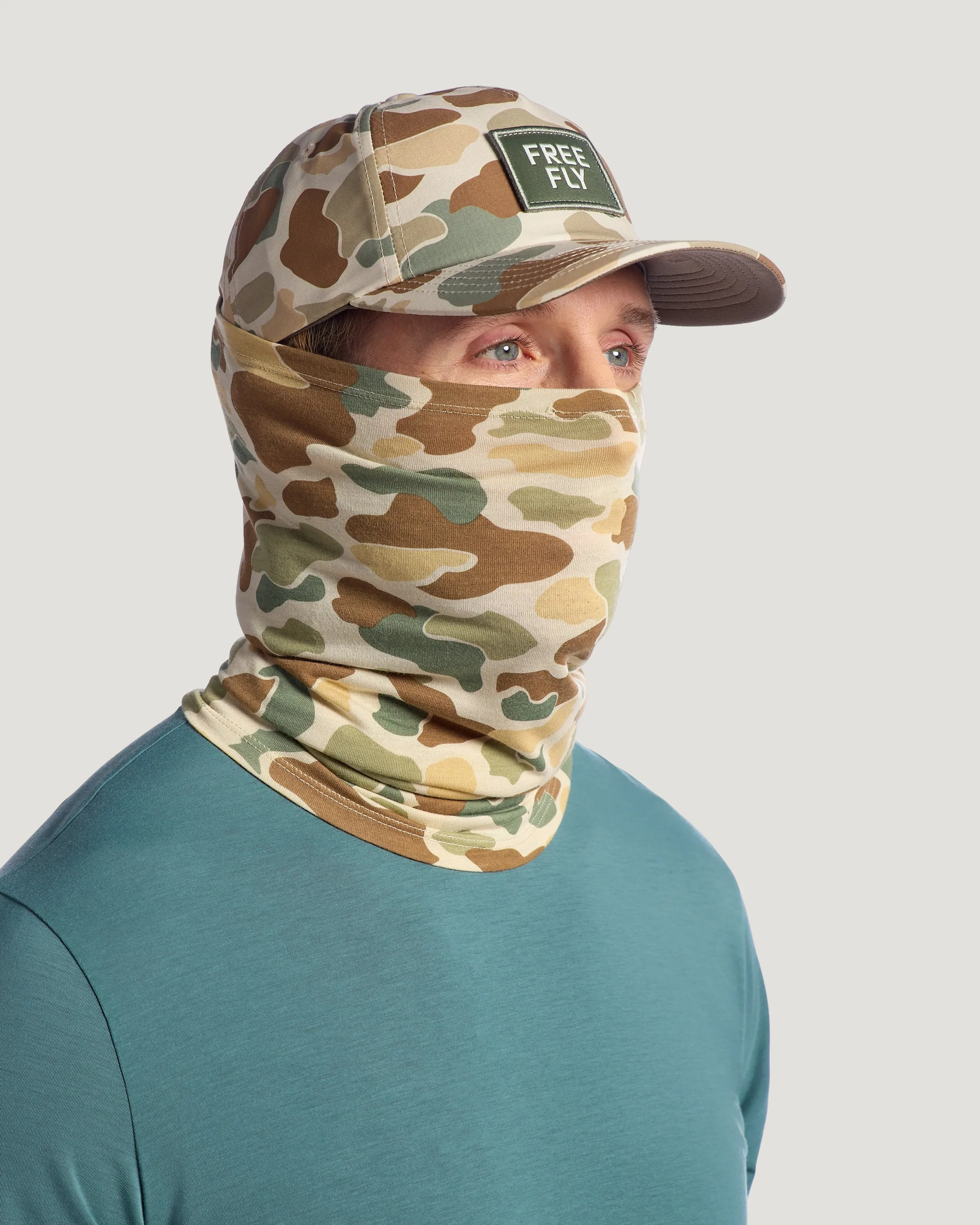 Bamboo Lightweight Sun Mask - Vintage Camo sold by Free Fly Apparel product image thumbnail 2