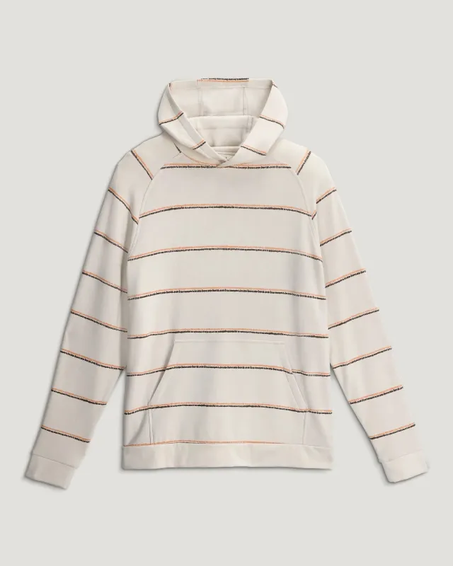 Men's Bamboo Lightweight Fleece Hoodie - Dash Double Stripe Birch made by Free Fly Apparel