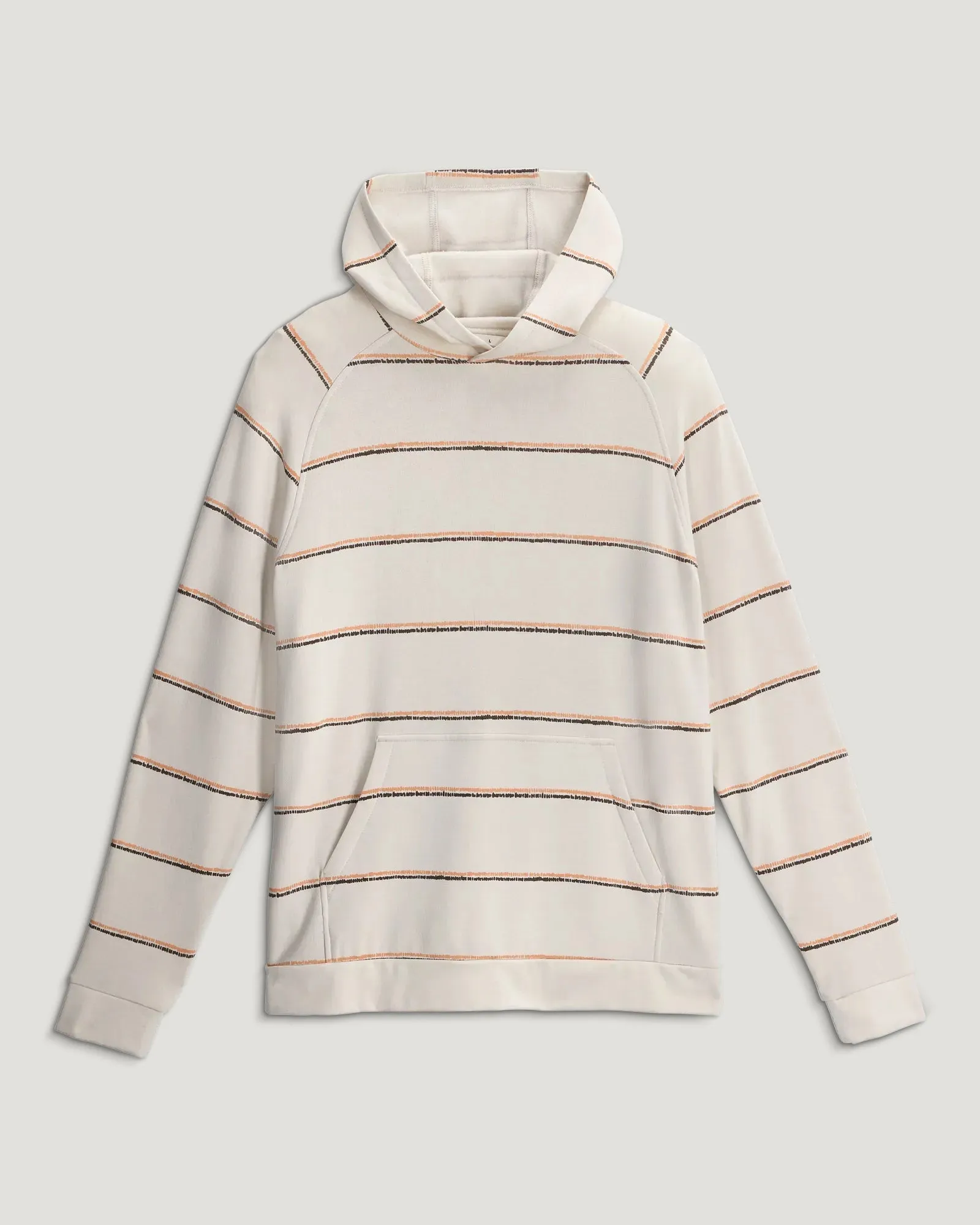 Men's Bamboo Lightweight Fleece Hoodie - Dash Double Stripe Birch sold by Free Fly Apparel