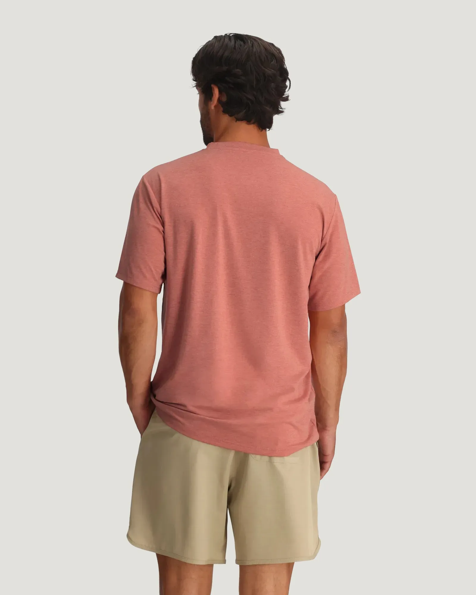 Men's Bamboo Flex Pocket Tee - Heather Red Clay sold by Free Fly Apparel product image thumbnail 4
