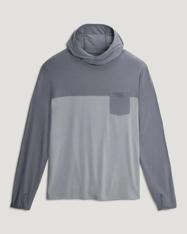 Men's Bamboo Hybrid Hoodie - Slate / Aspen Grey sold by Free Fly Apparel