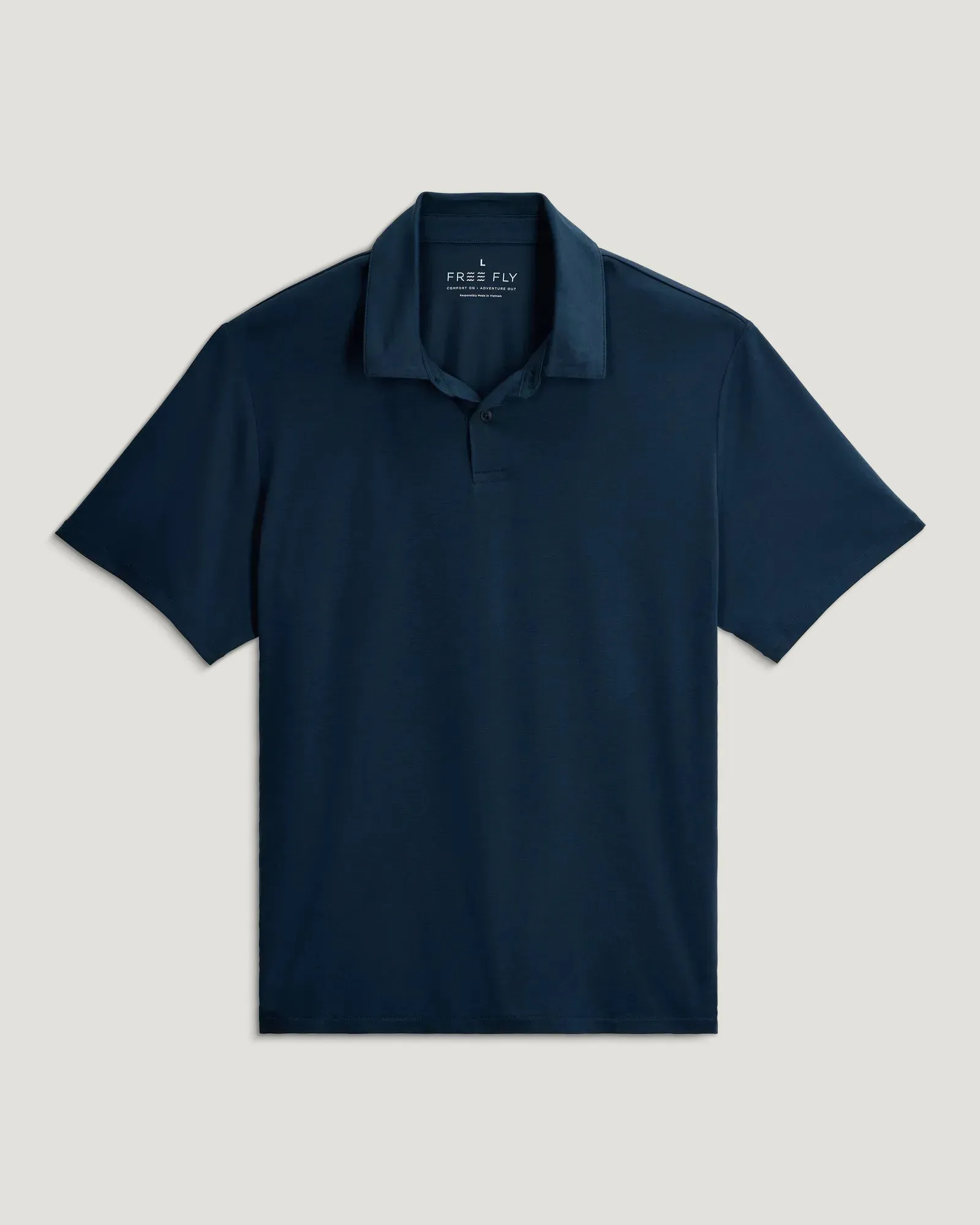 Men's Elevate Polo - True Navy sold by Free Fly Apparel