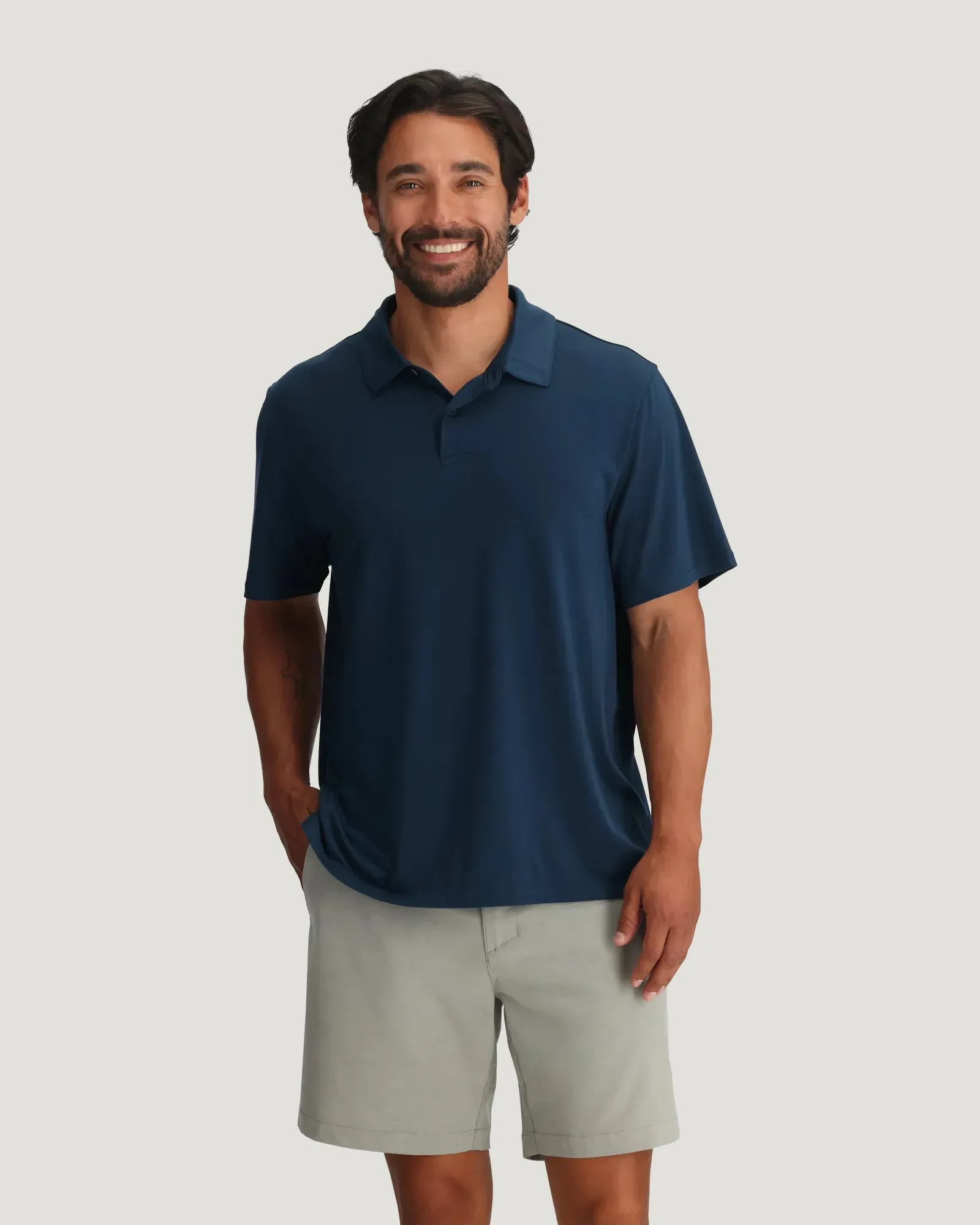 Men's Elevate Polo - True Navy sold by Free Fly Apparel product image thumbnail 2