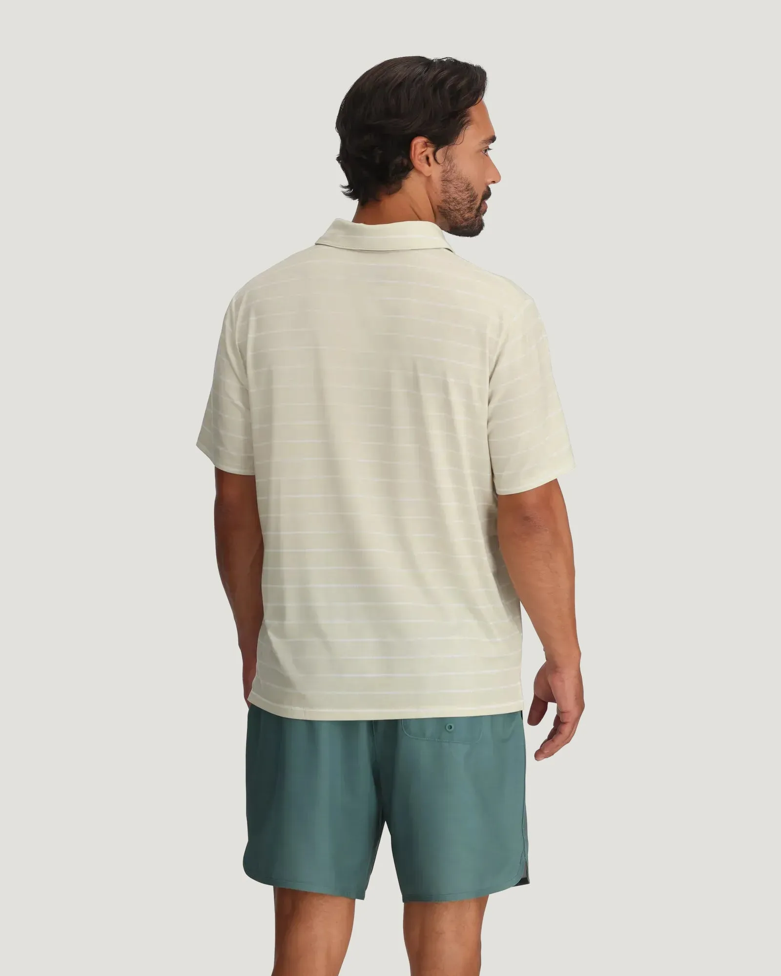 Men's Elevate Polo - Dash Stripe Birch sold by Free Fly Apparel product image thumbnail 3