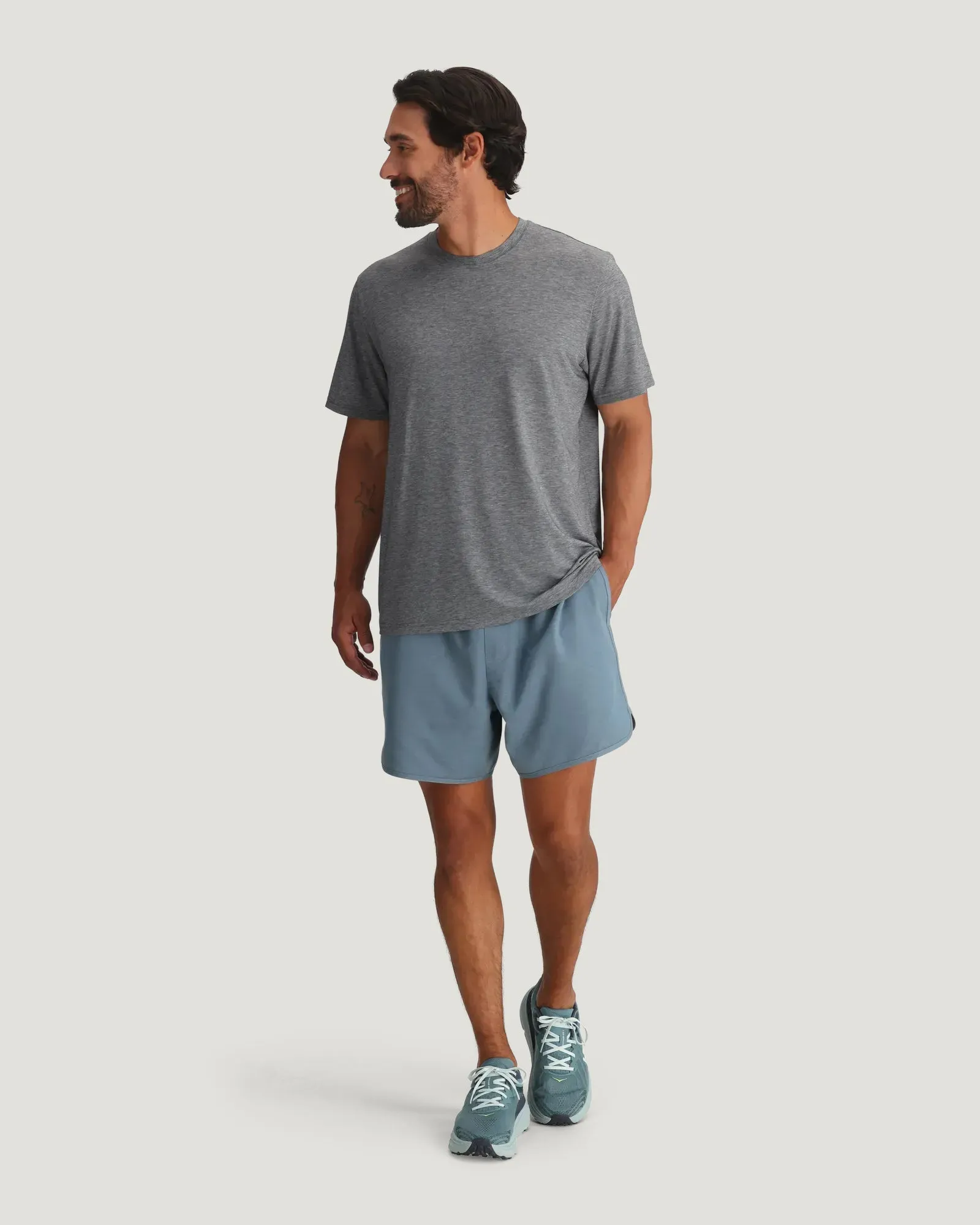 Men's Elevate Lightweight Tee - Heather Grey sold by Free Fly Apparel product image thumbnail 5