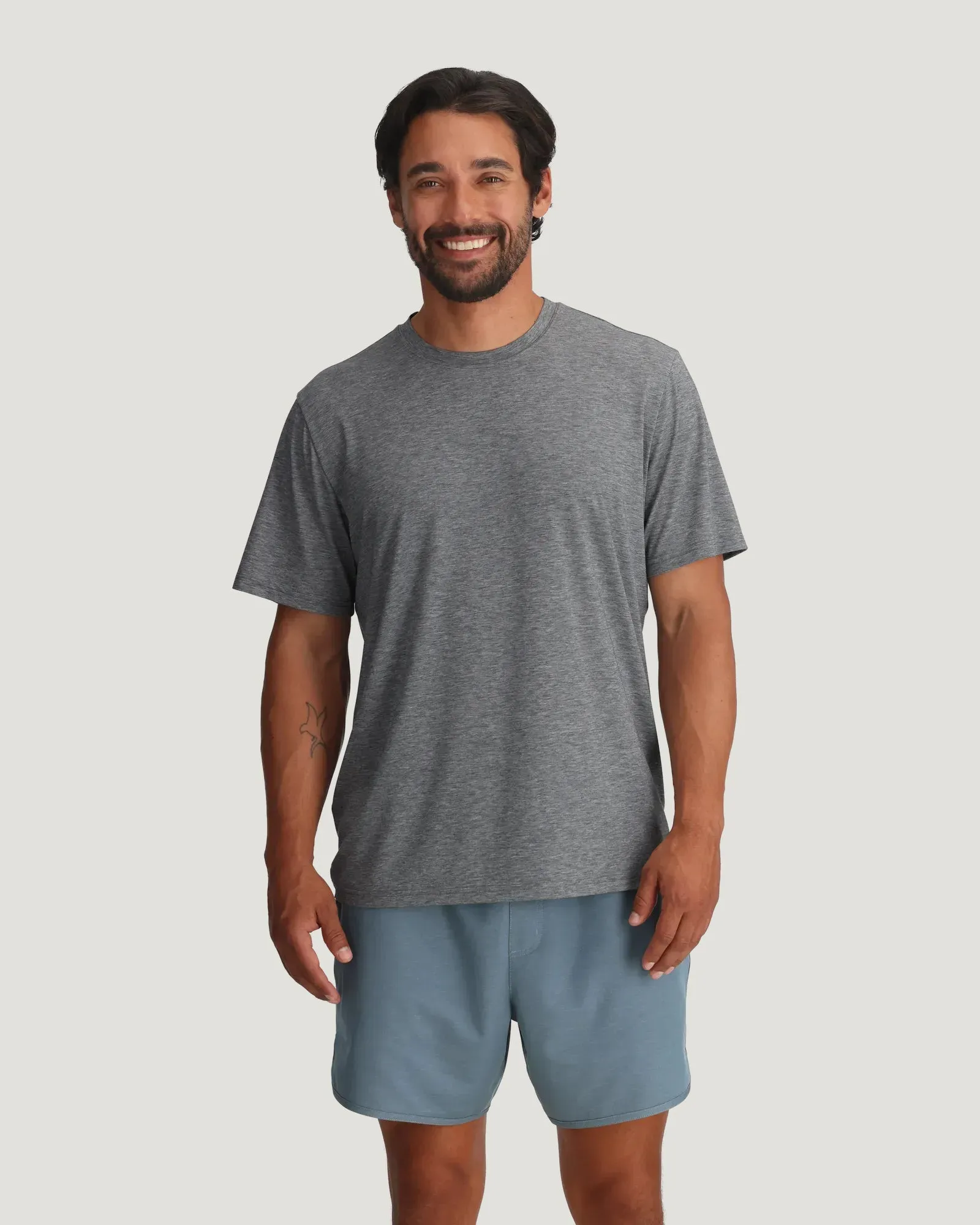 Men's Elevate Lightweight Tee - Heather Grey sold by Free Fly Apparel product image thumbnail 3