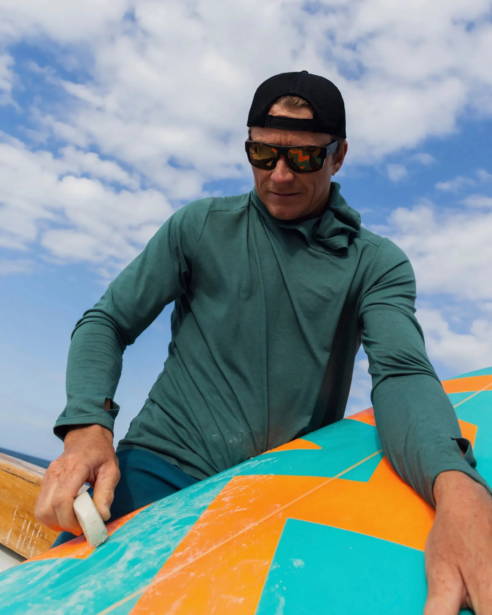Men's Elevate Lightweight Hoodie - Sea Pine sold by Free Fly Apparel product image thumbnail 2