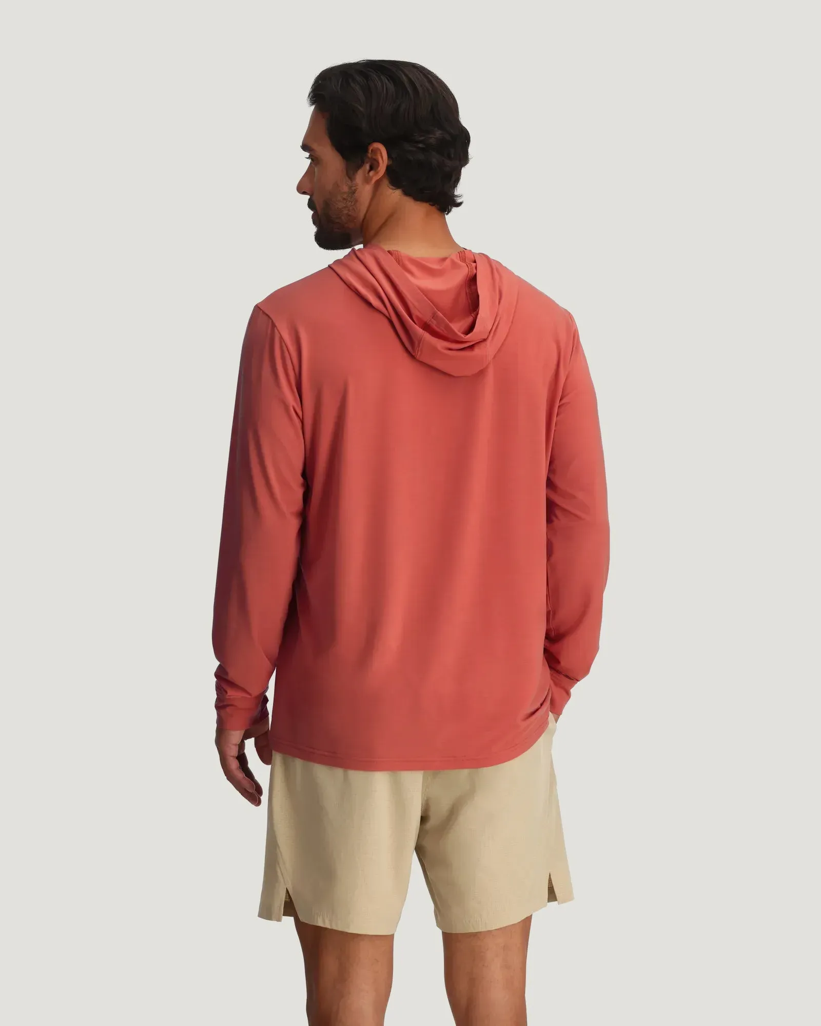 Men's Elevate Lightweight Hoodie - Red Clay sold by Free Fly Apparel product image thumbnail 4