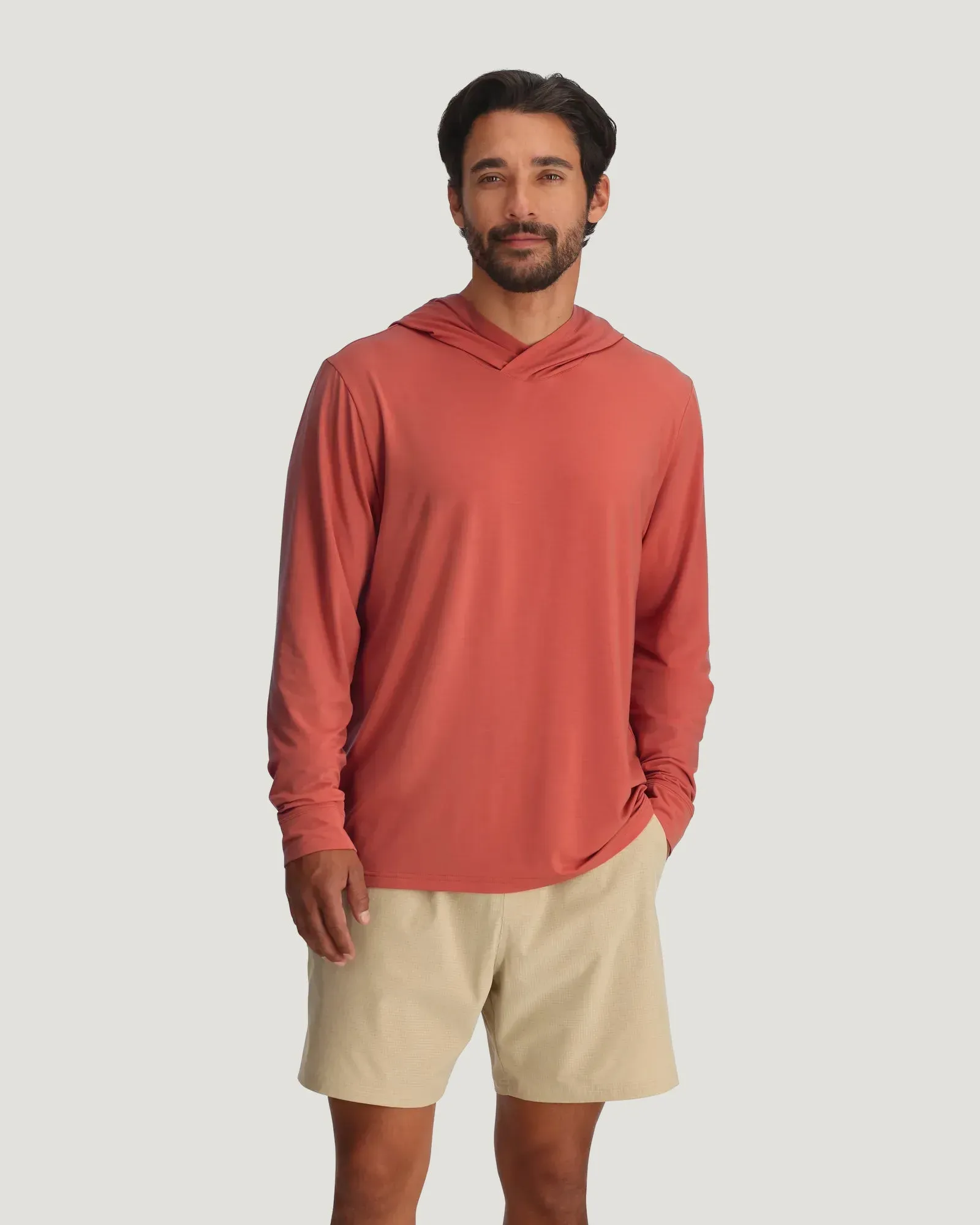 Men's Elevate Lightweight Hoodie - Red Clay sold by Free Fly Apparel product image thumbnail 3
