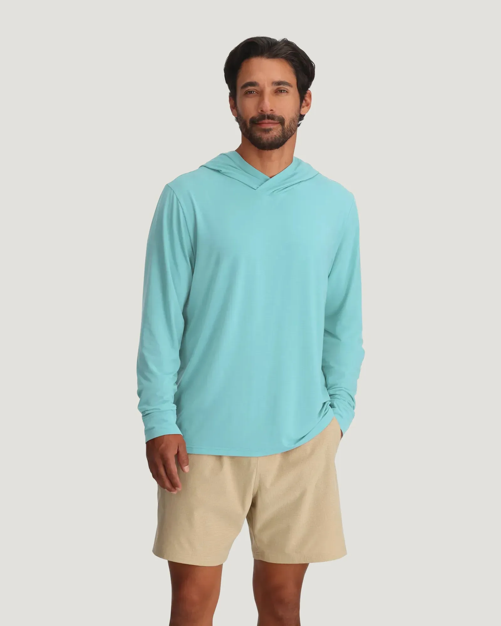 Men's Elevate Lightweight Hoodie - Bahama Blue sold by Free Fly Apparel product image thumbnail 3
