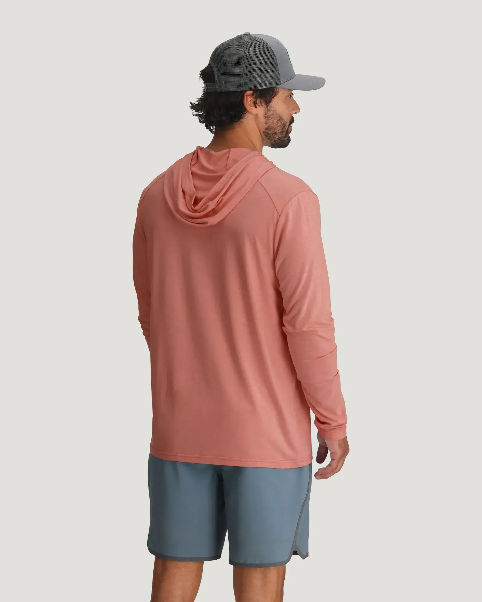 Men's Bamboo Shade Hoodie - Heather Red Clay sold by Free Fly Apparel product image thumbnail 3