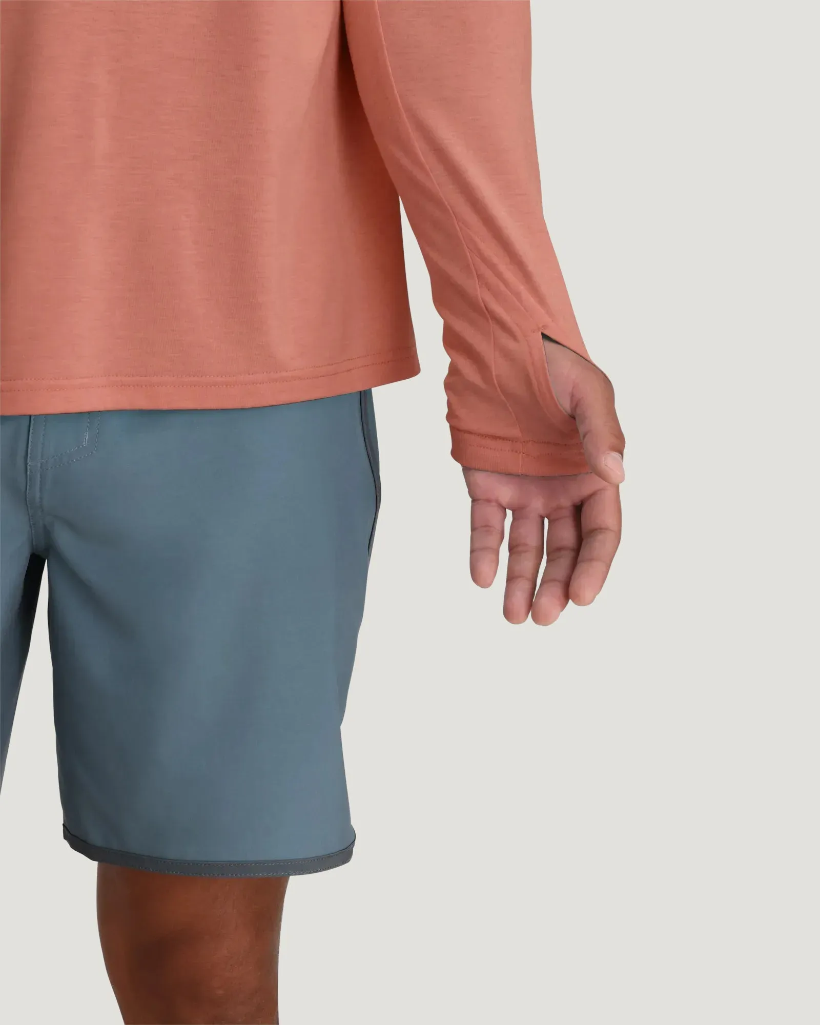 Men's Bamboo Shade Hoodie - Heather Red Clay sold by Free Fly Apparel product image thumbnail 5