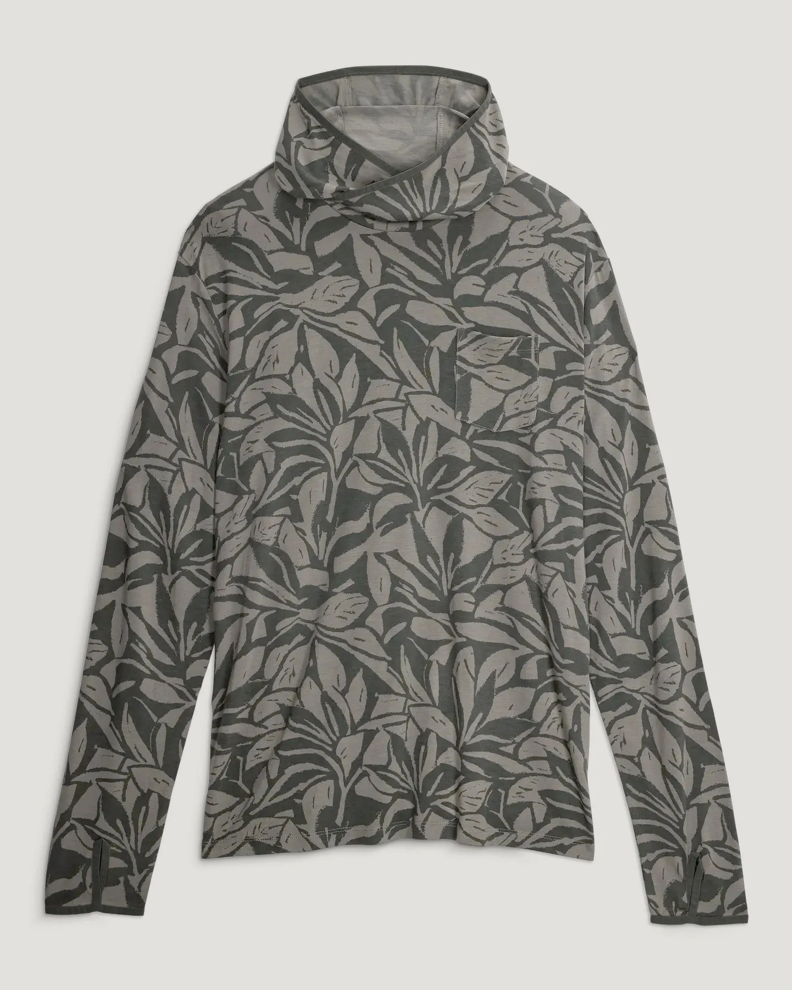 Men's Bamboo Lightweight Hoodie - Canopy Print Dark Forest sold by Free Fly Apparel
