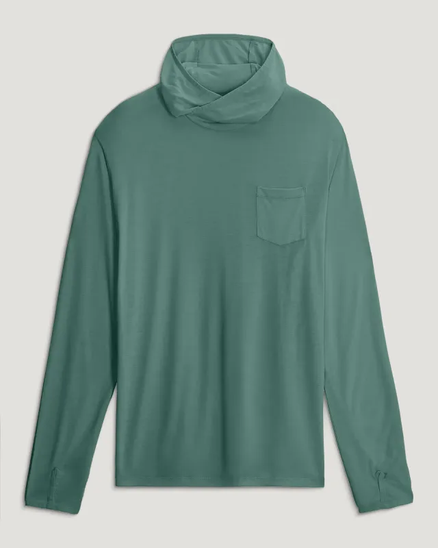 Men's Bamboo Lightweight Hoodie - Sea Pine sold by Free Fly Apparel