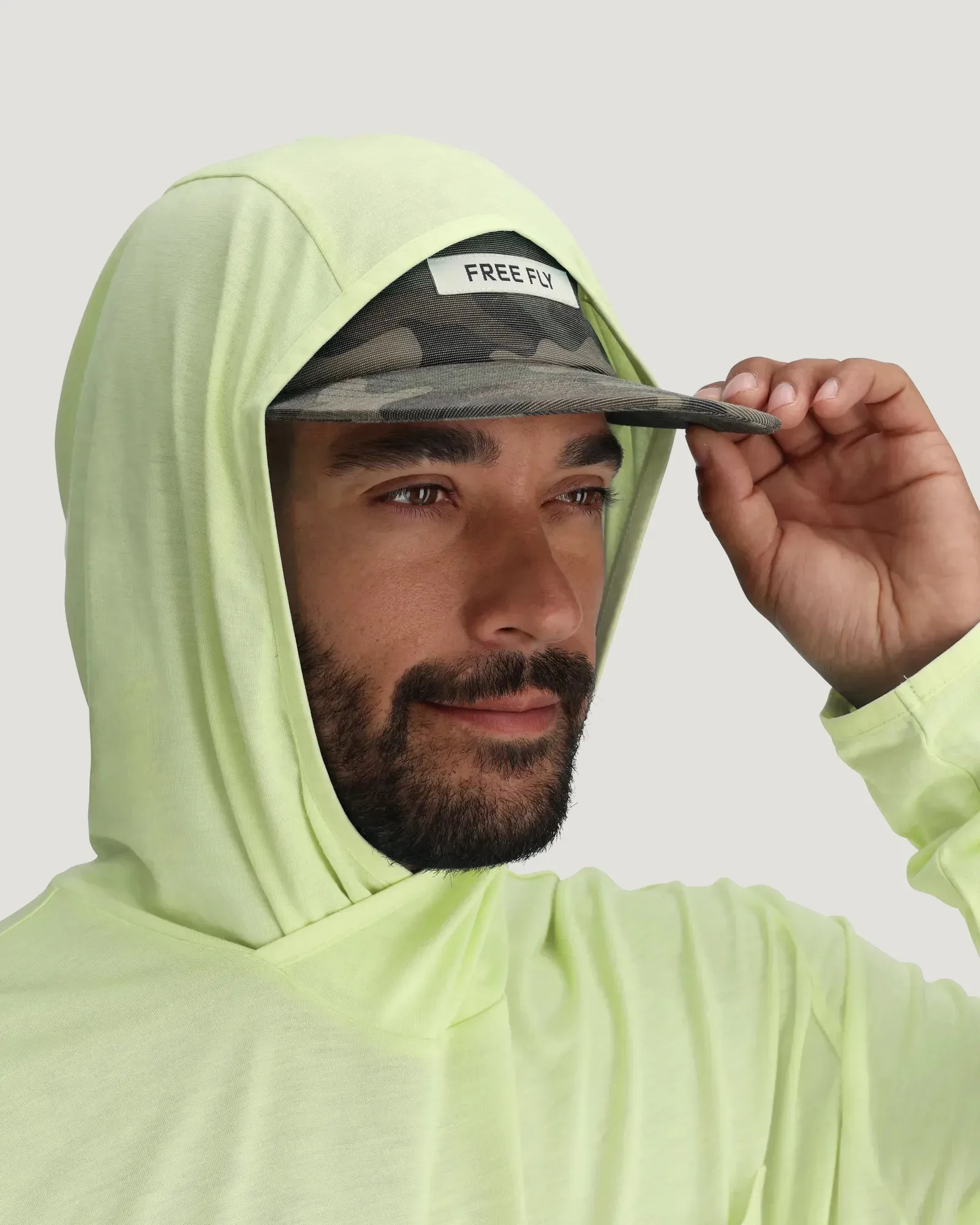 Men's Bamboo Lightweight Hoodie - Lime sold by Free Fly Apparel product image thumbnail 5
