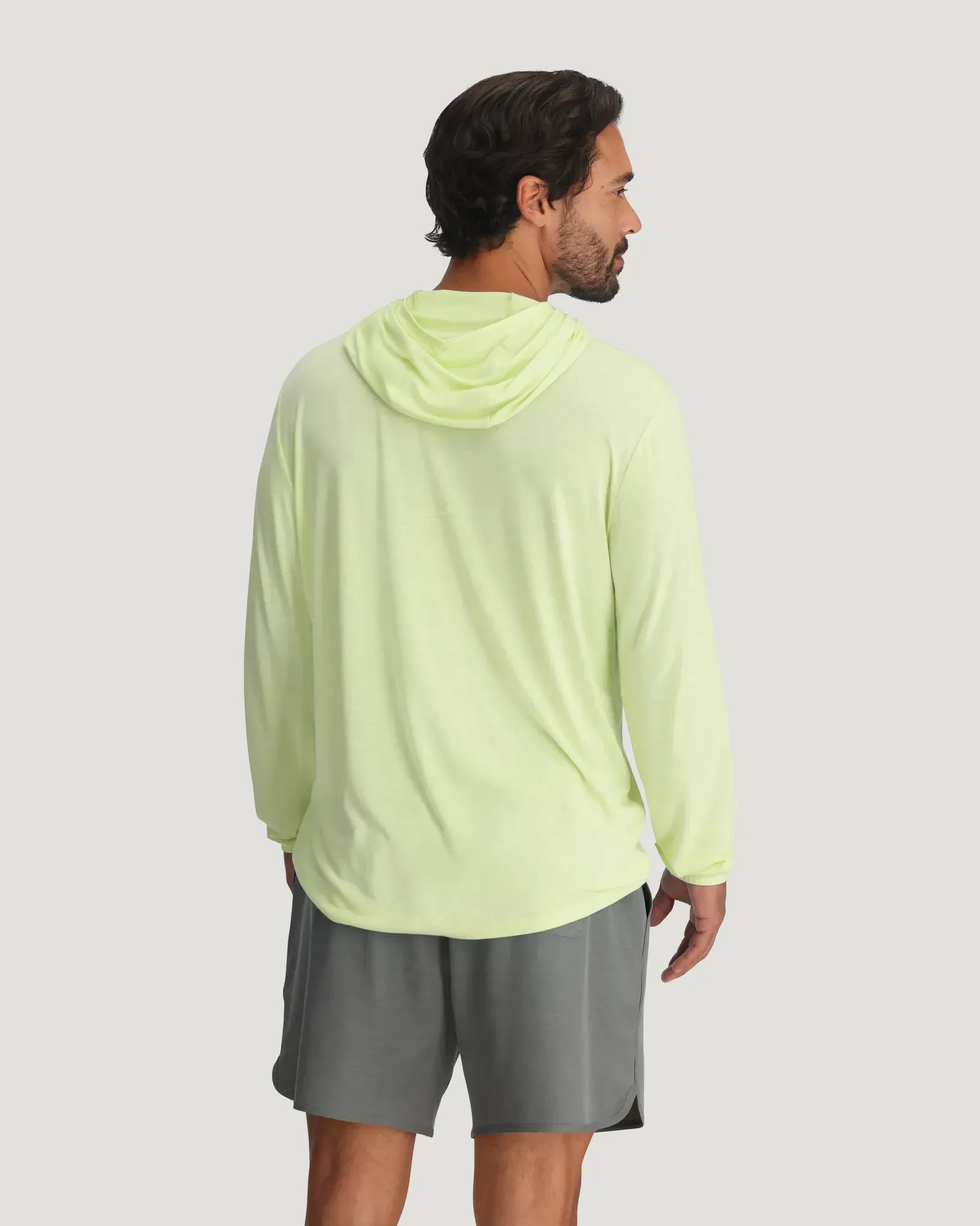 Men's Bamboo Lightweight Hoodie - Lime sold by Free Fly Apparel product image thumbnail 4