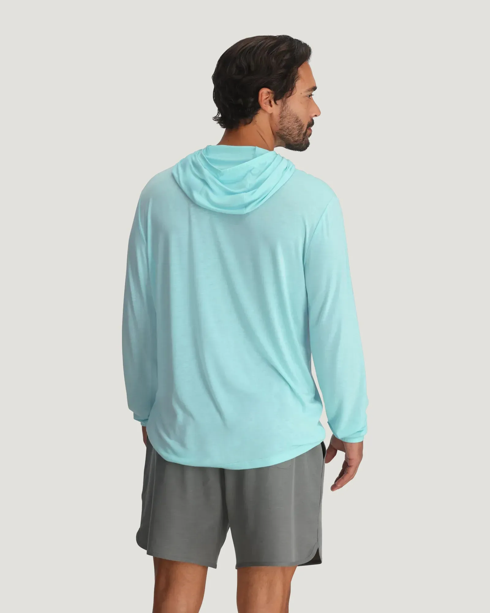 Men's Bamboo Lightweight Hoodie - Bahama Blue sold by Free Fly Apparel product image thumbnail 3