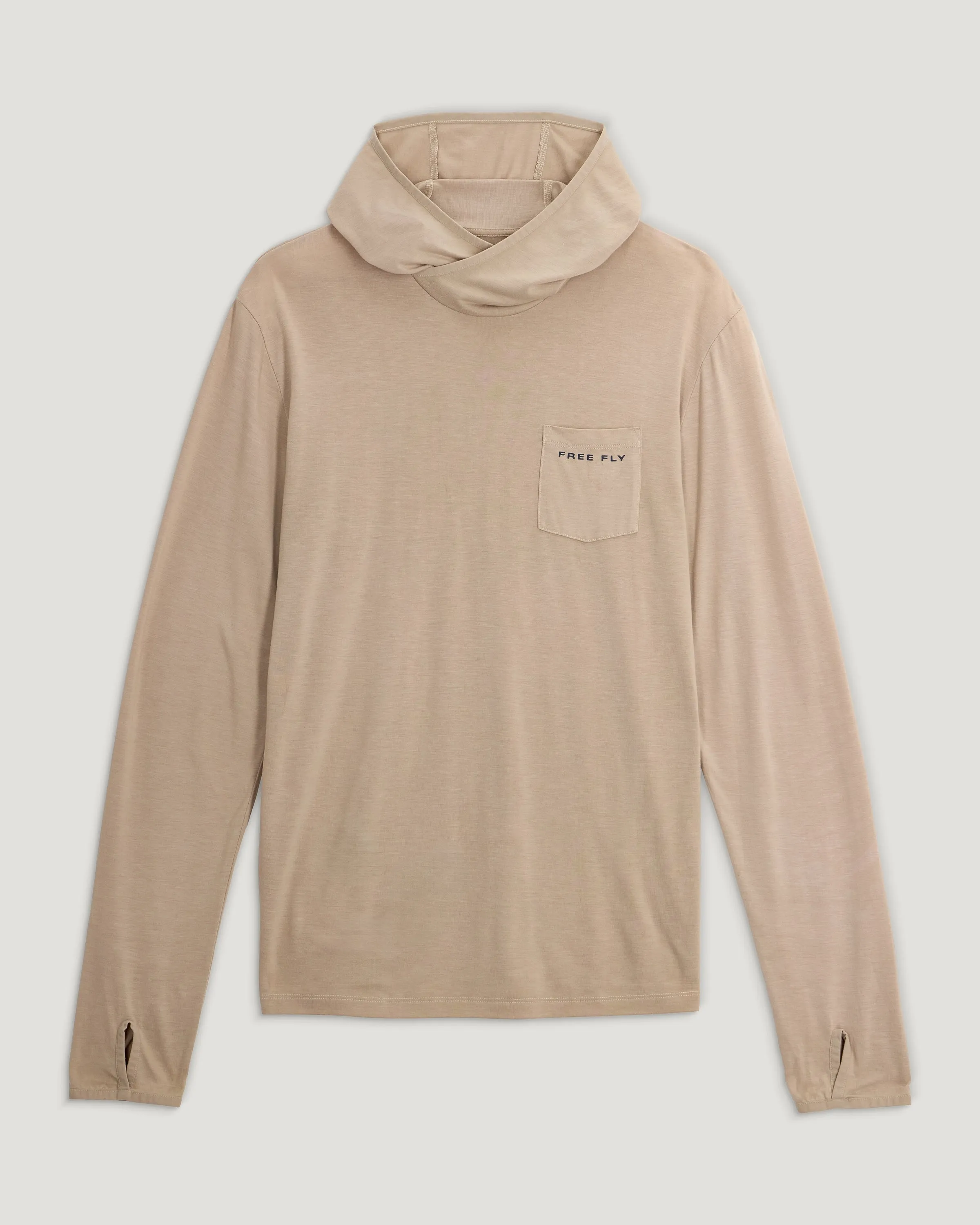 Men's Bamboo Lightweight Graphic Hoodie - Dive Bomb Desert Tan sold by Free Fly Apparel product image thumbnail 3