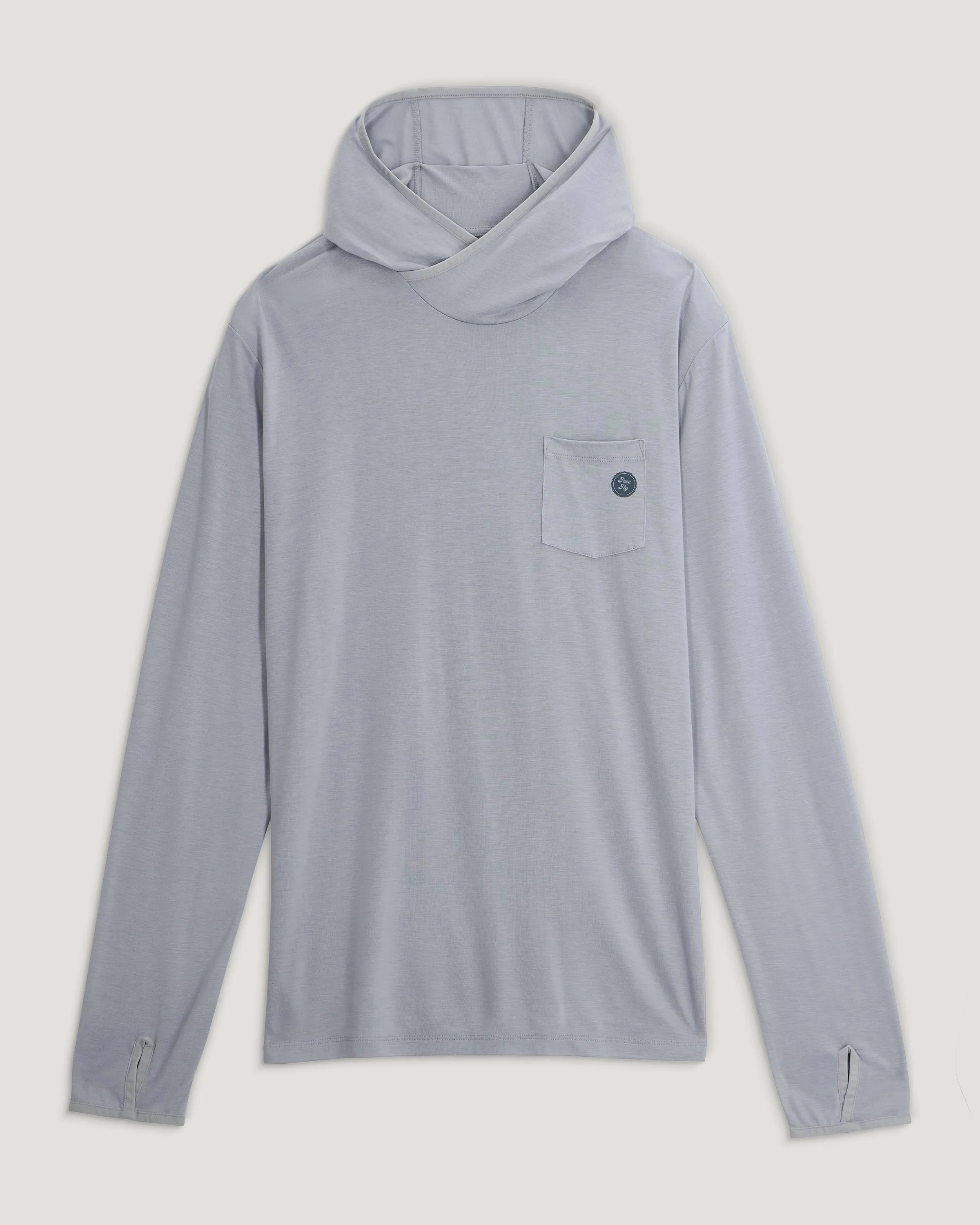 Men's Bamboo Lightweight Graphic Hoodie - Catch A Cold One Aspen Grey sold by Free Fly Apparel product image thumbnail 2
