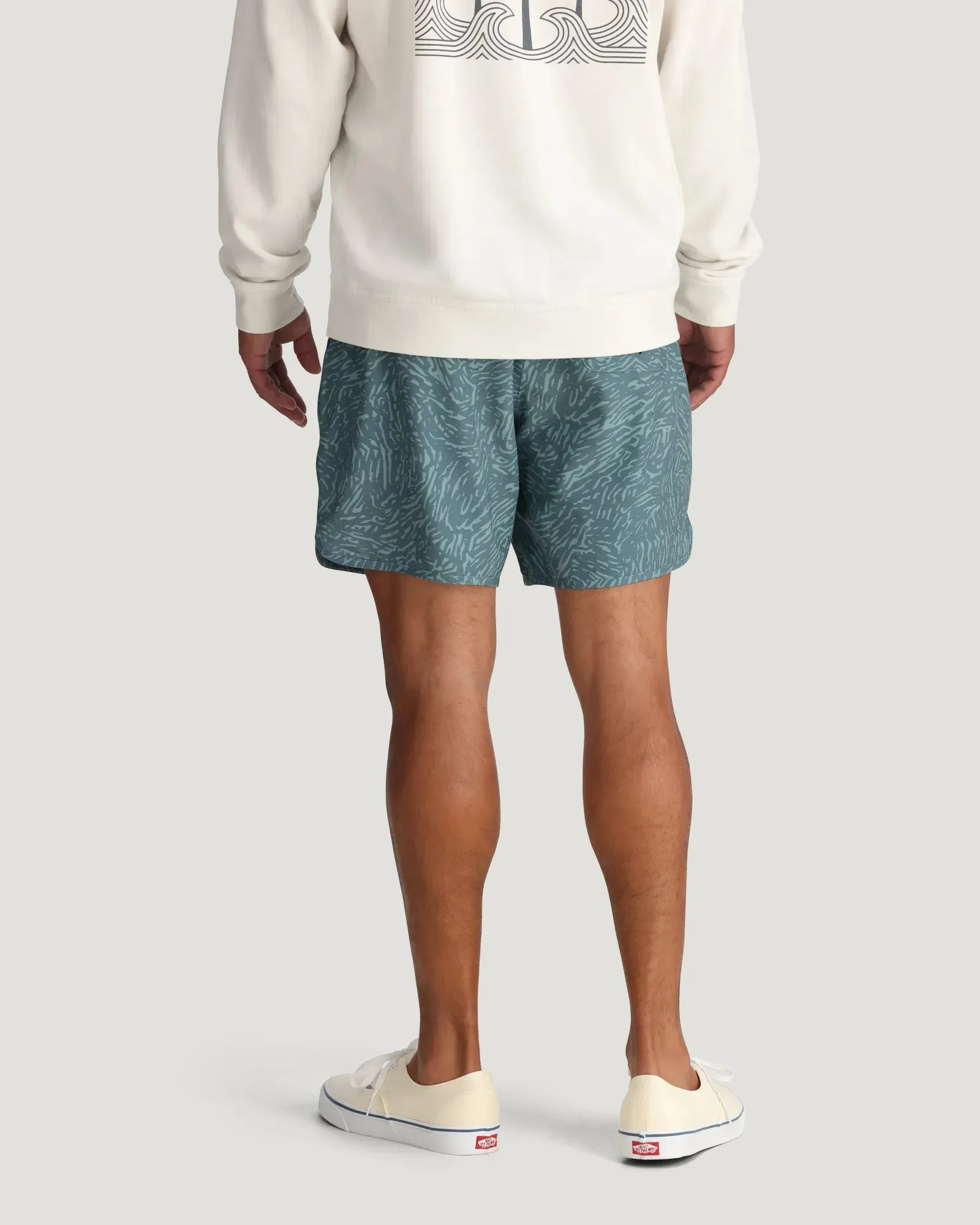 Men's Reverb Short – 7" - Tidal Flow Print Stormy Sea sold by Free Fly Apparel product image thumbnail 4