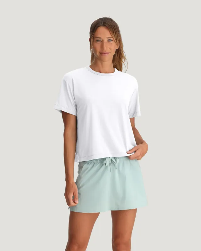 Women's Elevate Lightweight Tee - Bright White sold by Free Fly Apparel
