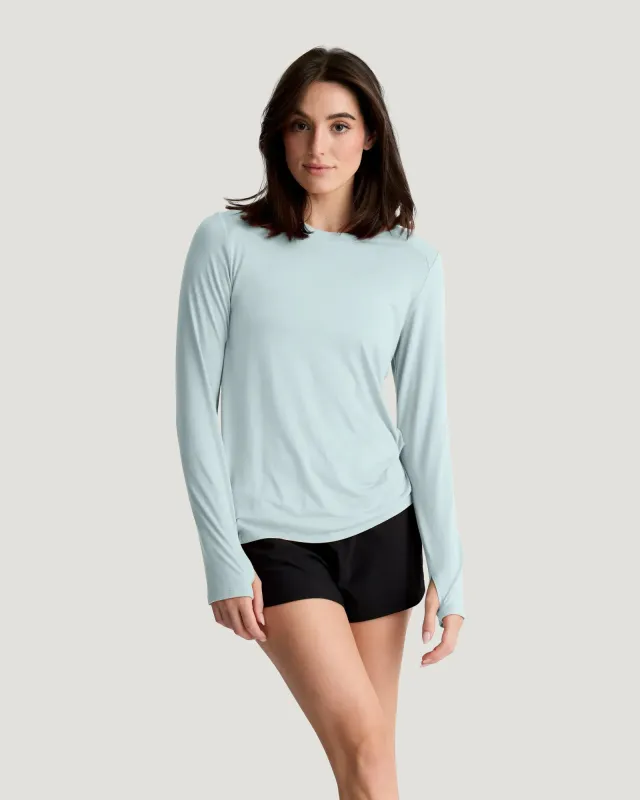 Women's Bamboo Shade Long Sleeve II - Tropic Sea sold by Free Fly Apparel