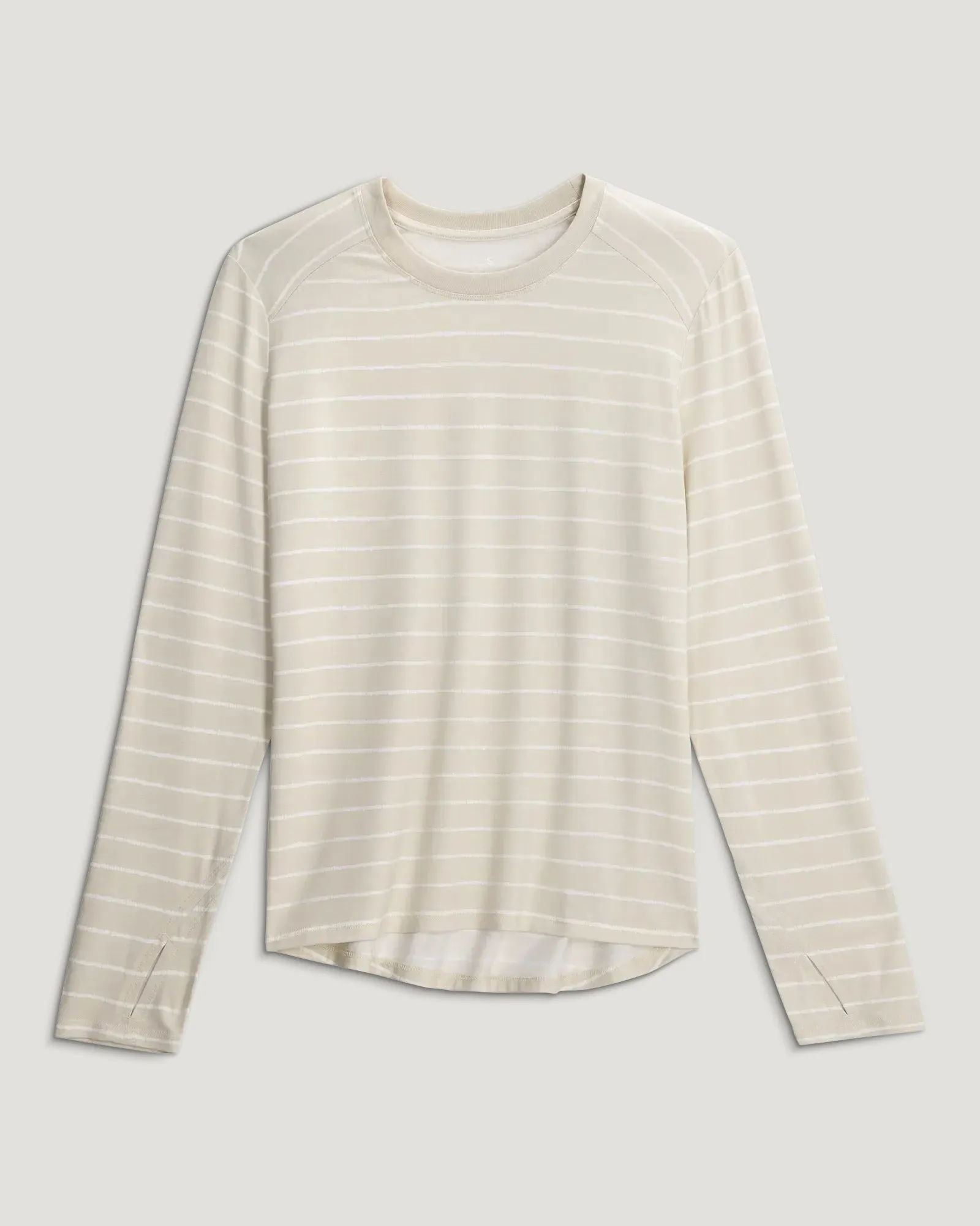 Women's Bamboo Shade Long Sleeve II - Dash Stripe Birch sold by Free Fly Apparel product image thumbnail 5