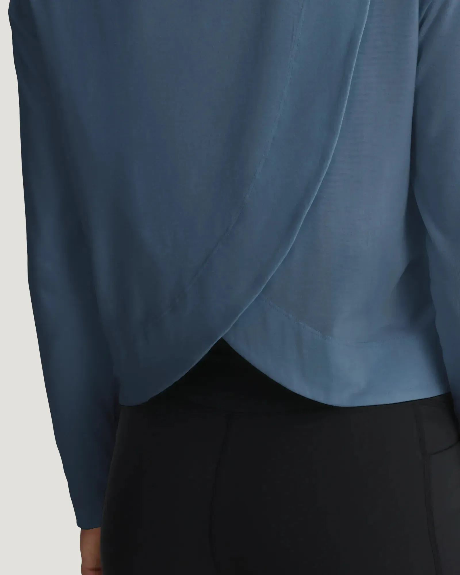 Women's Bamboo Shade Crossover Long Sleeve - Pacific Blue sold by Free Fly Apparel product image thumbnail 5