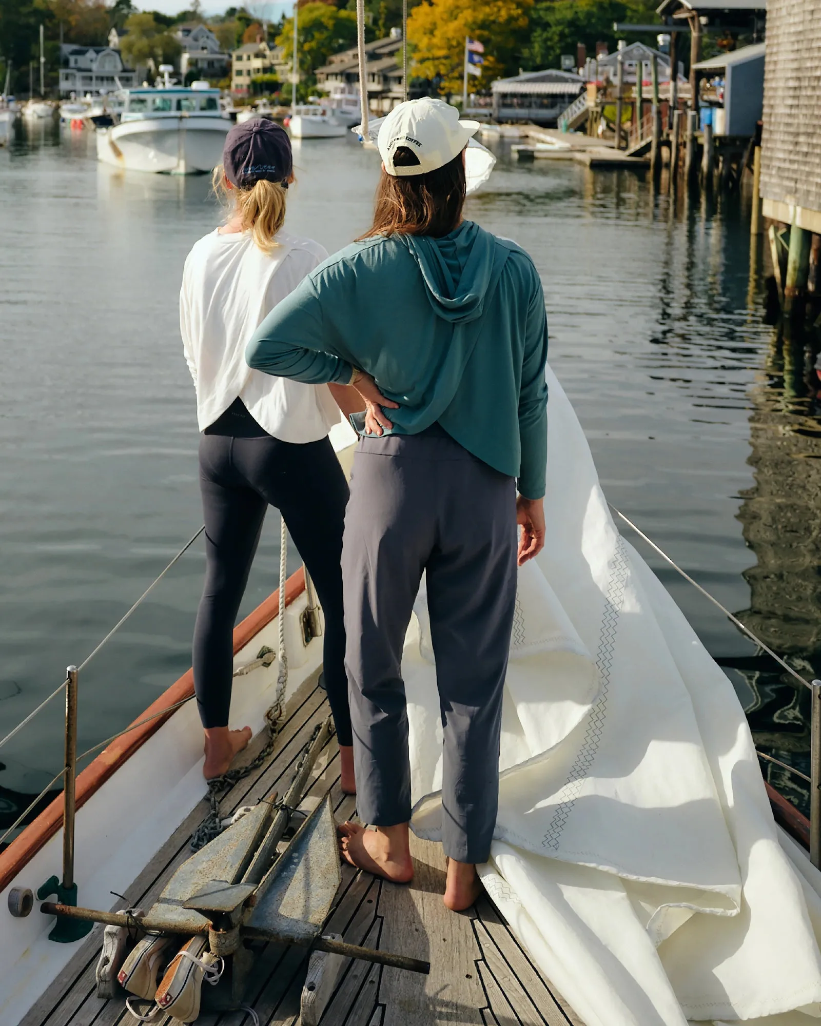 Women's Bamboo Shade Crossover Hoodie - Pacific Blue sold by Free Fly Apparel product image thumbnail 5