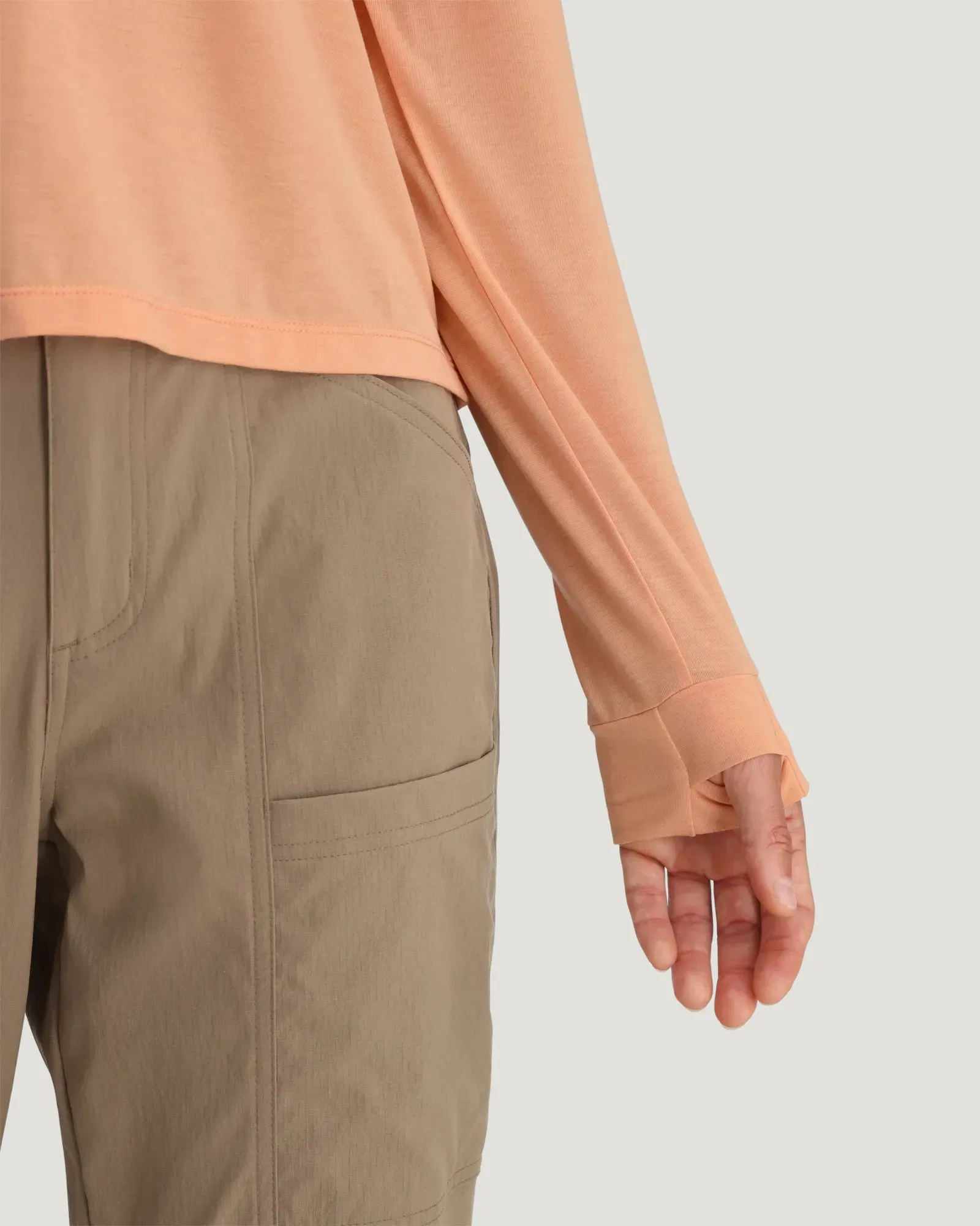 Women's Elevate Lightweight Hoodie - Light Coral sold by Free Fly Apparel product image thumbnail 4